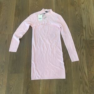 Bardot NWT Large sweater neck cutout dress